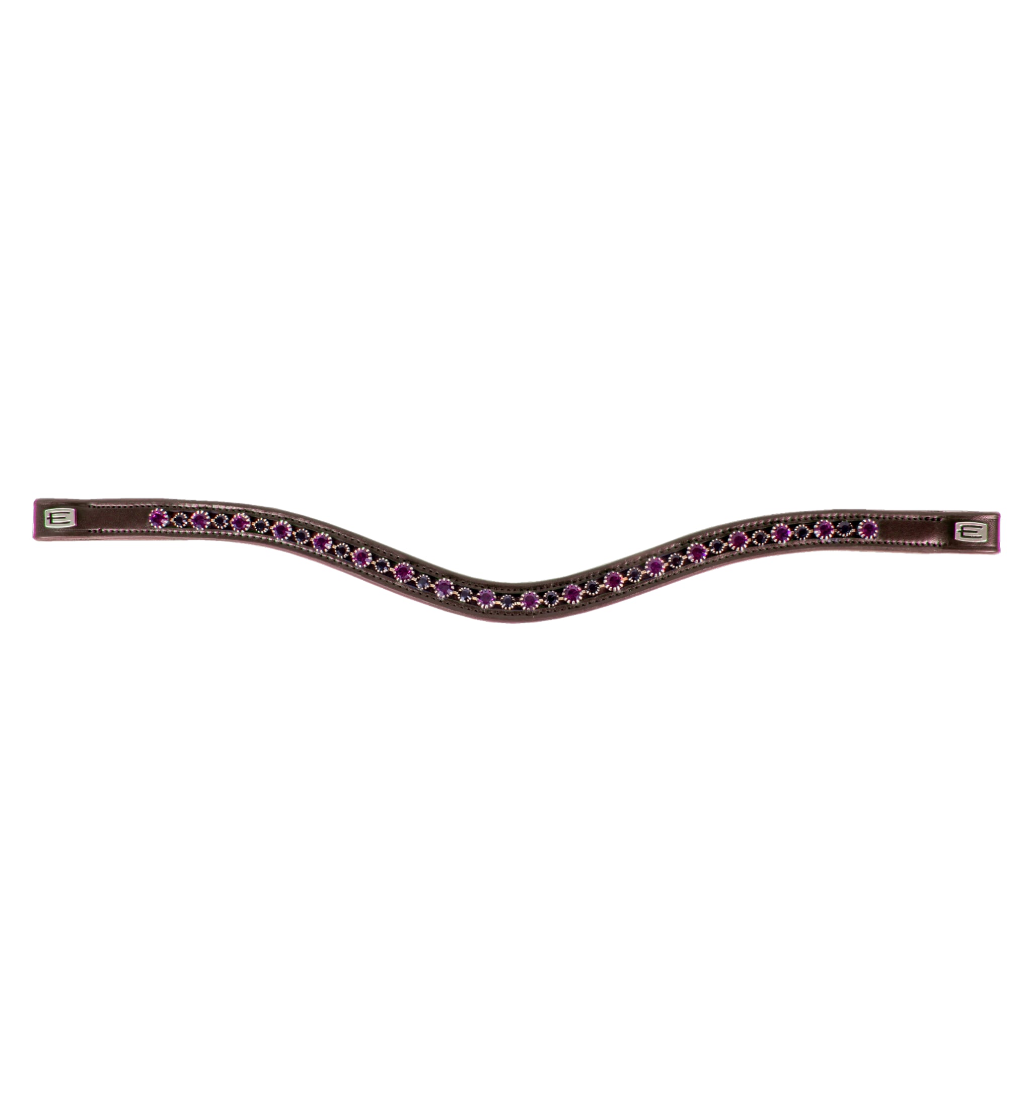 Browband Purple/Black Crystal - Brown