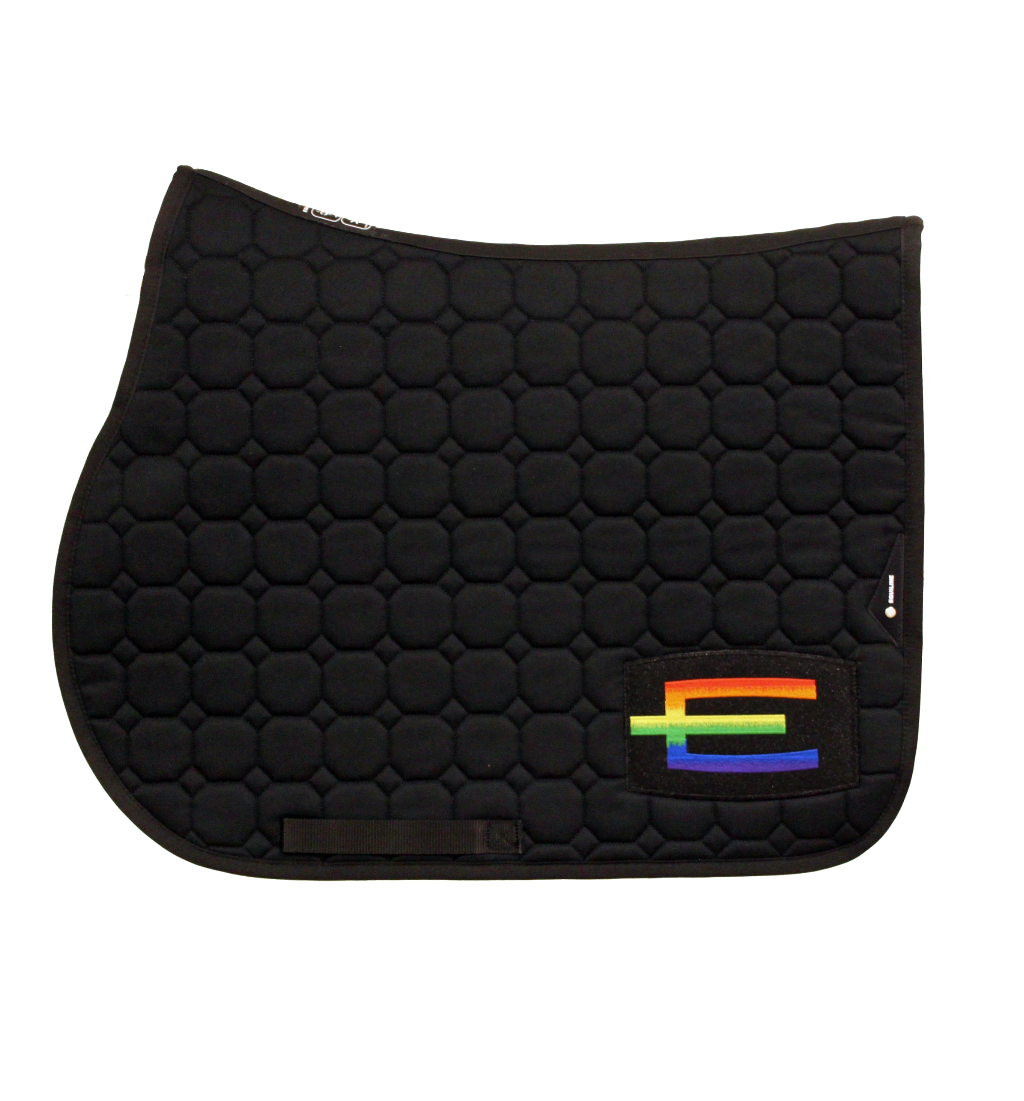 Jumping Saddle Pad Rainbow E-logo - Black