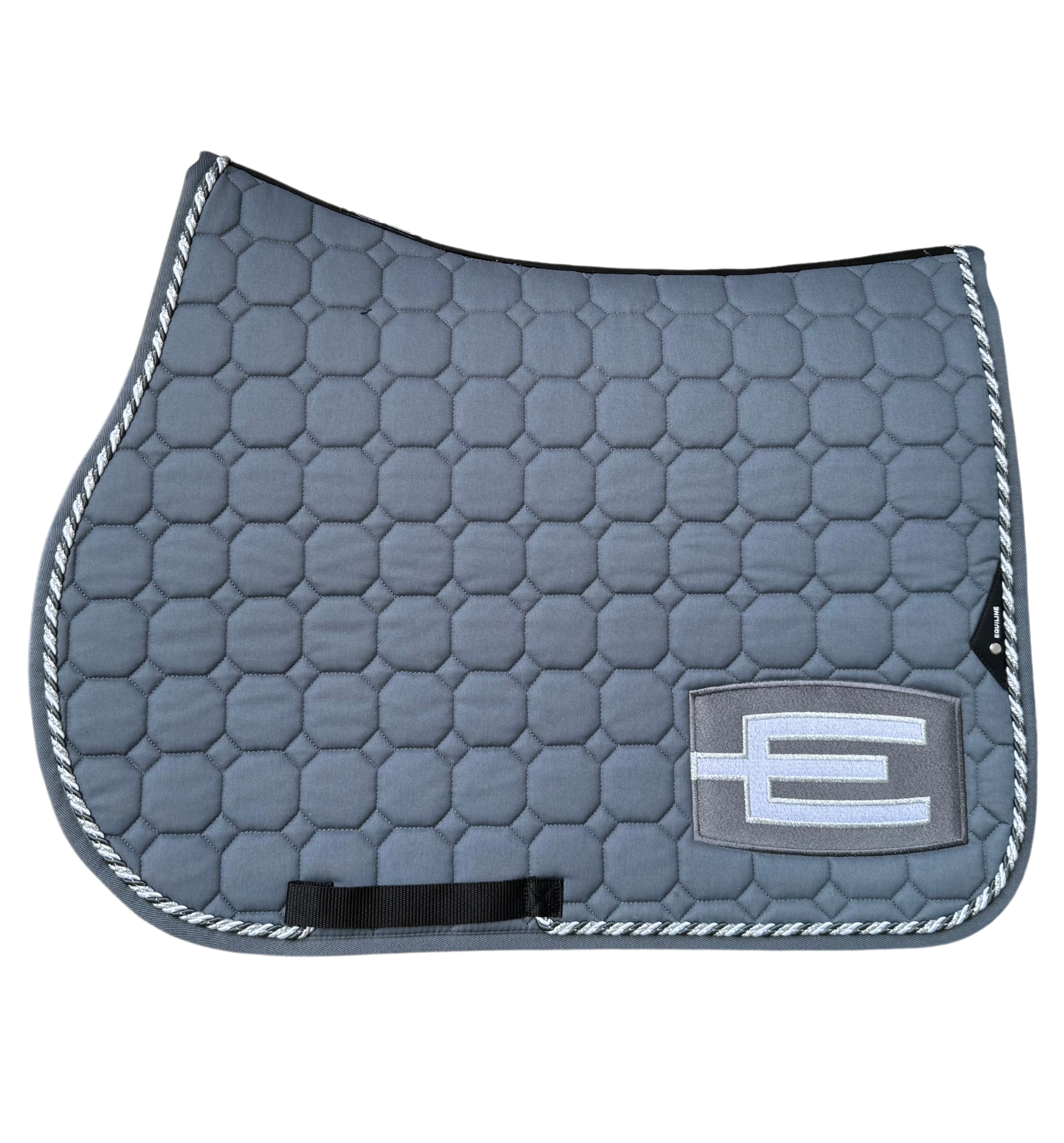 Jumping Saddle Pad G E-logo - Grey/Silver/White