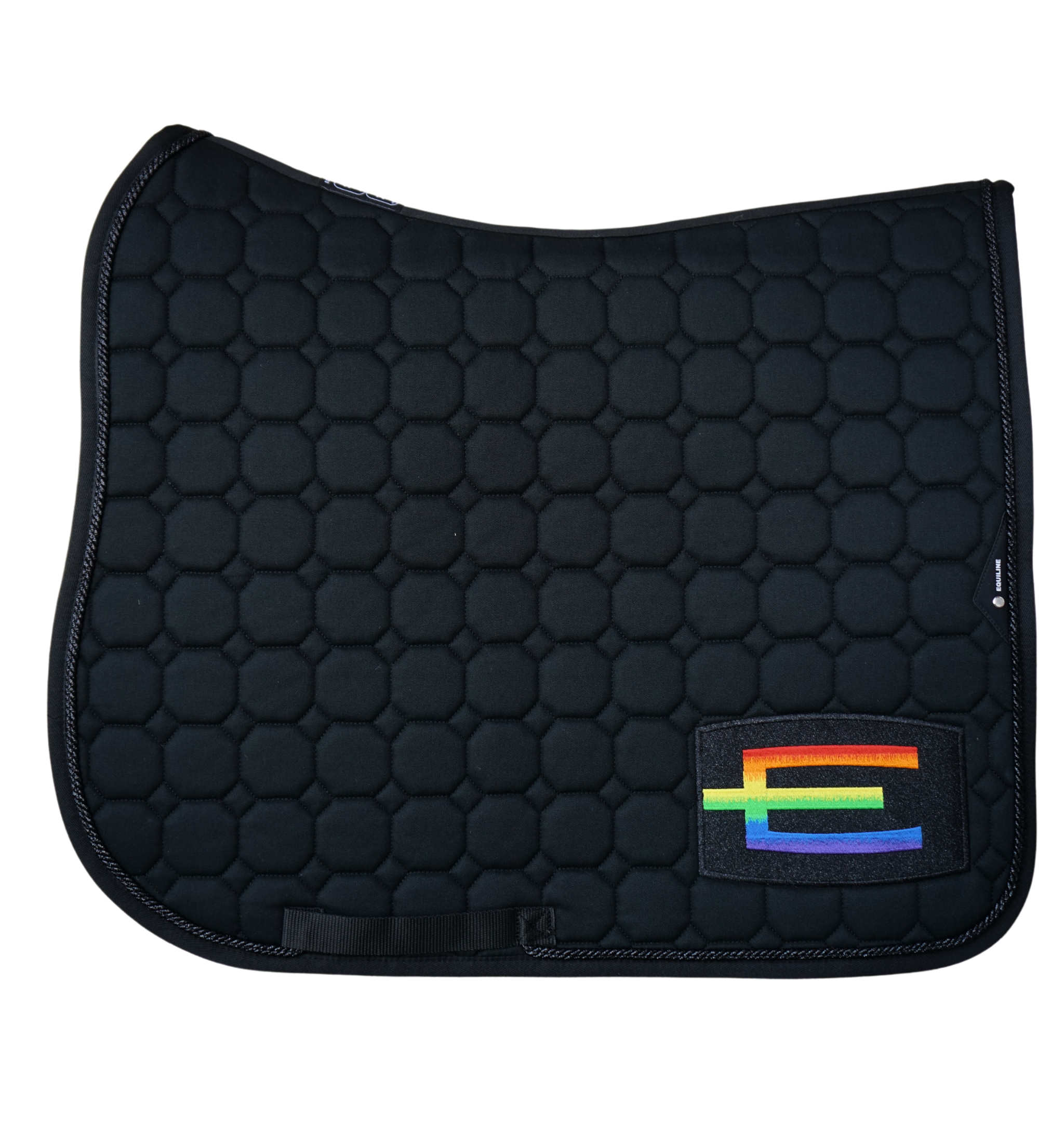 Dressage Saddle Pad Rainbow E-logo - Black