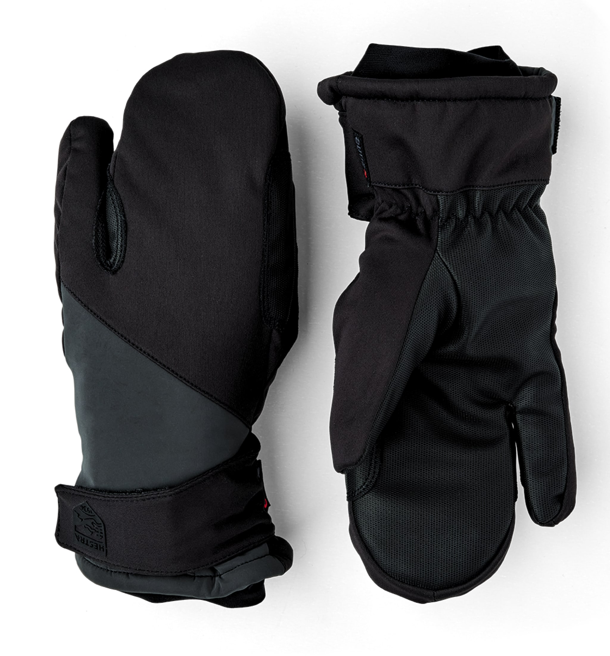 All Weather riding glove 3-fingers -Black